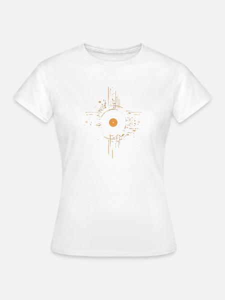 Vinyl LP Rekord cool - Frauen T-Shirt - Weiß