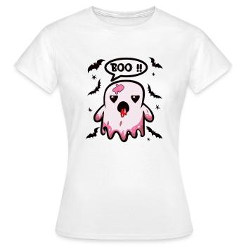 Boo fantôme rose - T-shirt Femme - blanc - Devant - AI Model Female 172 dark (172cm)