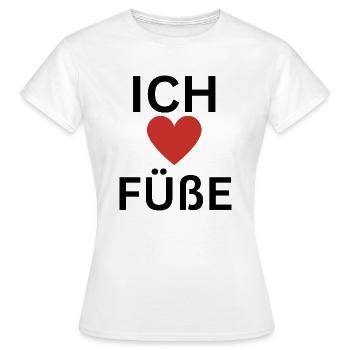 ICH Liebe Füße - Frauen T-Shirt - Weiß - Vorne - AI Model Female 172 dark (172cm)