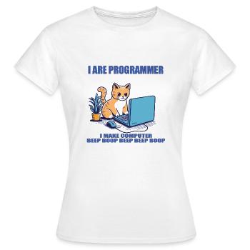 Ich bin Programmierer - Frauen T-Shirt - Weiß - Vorne - AI Model Female 172 dark (172cm)