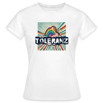 Toleranz Regenbogen Respekt - Frauen T-Shirt - Weiß - Vorne - AI Model Female 172 dark (172cm)
