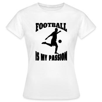 Fußballspieler Fußballmannschaft Fußballdesign - Frauen T-Shirt - Weiß - Vorne - AI Model Female 172 dark (172cm)
