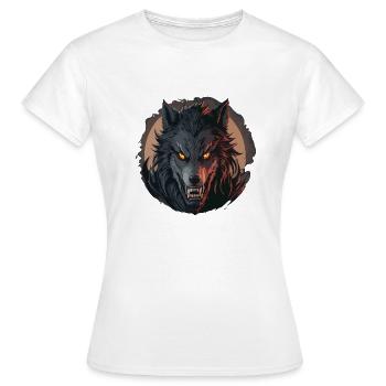 Werwolf - Frauen T-Shirt - Weiß - Vorne - AI Model Female 172 dark (172cm)