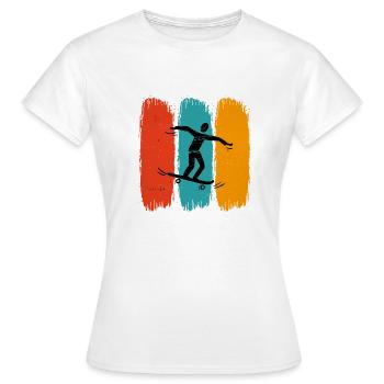 planche à roulette - T-shirt Femme - blanc - Devant - AI Model Female 172 dark (172cm)