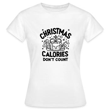 Les calories de Noël ne comptent pas - T-shirt Femme - blanc - Devant - AI Model Female 172 dark (172cm)