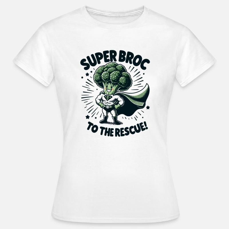 Super Broc - T-shirt dam - vit