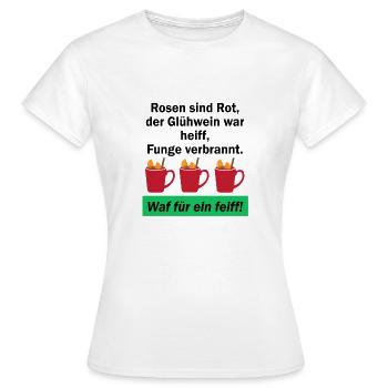 Gluehwein - Frauen T-Shirt - Weiß - Vorne - AI Model Female 172 dark (172cm)