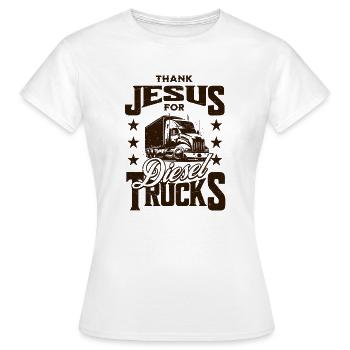 Lustiger Redneck Hillbilly Truck Fahrer - Frauen T-Shirt - Weiß - Vorne - AI Model Female 172 dark (172cm)