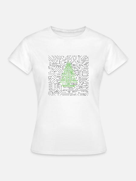 CPU Motherboard Schaltkreis IT Weihnachtsbaum - Frauen T-Shirt - Weiß