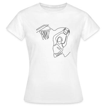 Basket-ball Joueur de basket-ball Slam Dunk Lineart - T-shirt Femme - blanc - Devant - AI Model Female 172 dark (172cm)