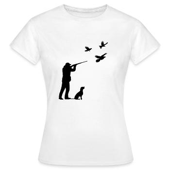 Auerhahn Jagd Vogel Männer Jägerhund - Frauen T-Shirt - Weiß - Vorne - AI Model Female 172 dark (172cm)