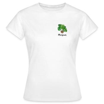 Monstera Flora jardinier de plantes d’intérieur - T-shirt Femme - blanc - Devant - AI Model Female 172 dark (172cm)