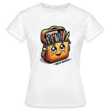Creative Pencil Case – Case of Creativity - Women's T-Shirt - white - Front - AI Model Female 172 dark (172cm)