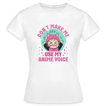 Cute Japanese Manga Women Girls Gift Otaku Kawaii - Frauen T-Shirt - Weiß - Vorne - AI Model Female 172 dark (172cm)