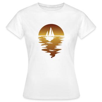 Sailing Ship Sailing Sailing Sailing Sailing Sailboat - Women's T-Shirt - white - Front - AI Model Female 172 dark (172cm)