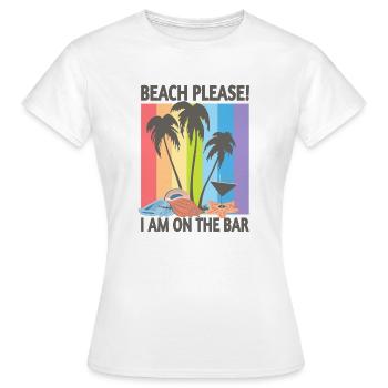 Plage s'il vous plait - T-shirt Femme - blanc - Devant - AI Model Female 172 dark (172cm)