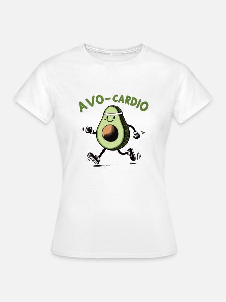 Running avocado, avo-cardio - Women's T-Shirt - white
