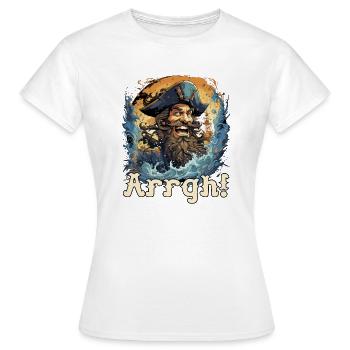 Arrgh ! Drôle De Pirate Costume Dames Hommes Enfants - T-shirt Femme - blanc - Devant - AI Model Female 172 dark (172cm)