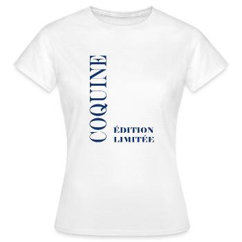 Coquine - T-shirt Femme - blanc - Devant - AI Model Female 172 dark (172cm)