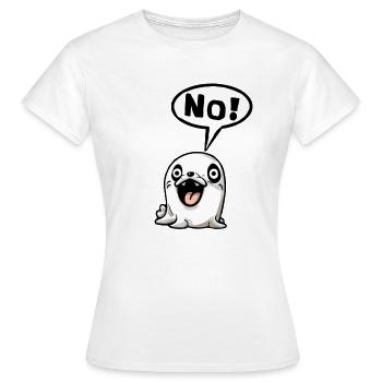Non, non, pas aujourd’hui - T-shirt Femme - blanc - Devant - AI Model Female 172 dark (172cm)