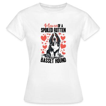 Race de chien maman d’un chien de basset pourri gâté - T-shirt Femme - blanc - Devant - AI Model Female 172 dark (172cm)