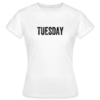 Mardi en semaine - T-shirt Femme - blanc - Devant - AI Model Female 172 dark (172cm)