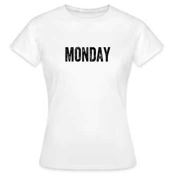 Monday Weekday - Women's T-Shirt - white - Front - AI Model Female 172 dark (172cm)