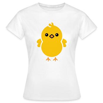 poussin - T-shirt Femme - blanc - Devant - AI Model Female 172 dark (172cm)
