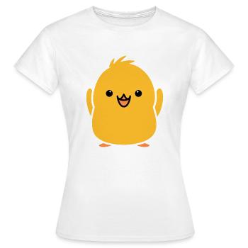poussin - T-shirt Femme - blanc - Devant - AI Model Female 172 dark (172cm)