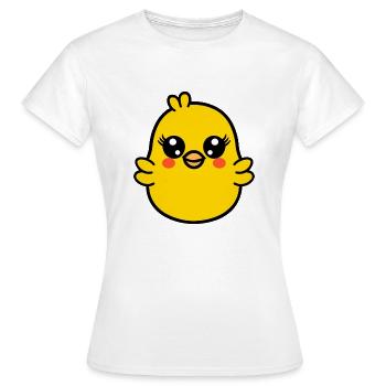 poussin - T-shirt Femme - blanc - Devant - AI Model Female 172 dark (172cm)