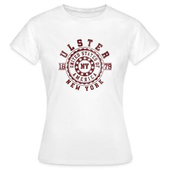 Ulster, État de New York | Voyage à New York et cadeau souvenir - T-shirt Femme - blanc - Devant - AI Model Female 172 dark (172cm)