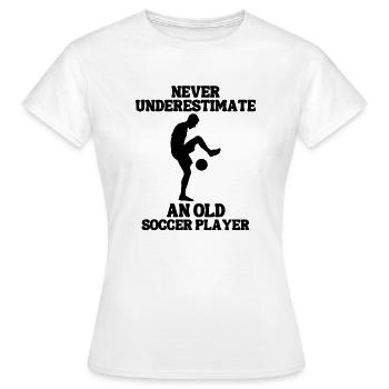 Fußballmannschaft Fußballdesign Fußballspieler - Frauen T-Shirt - Weiß - Vorne - AI Model Female 172 dark (172cm)