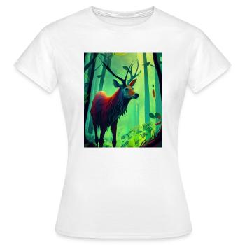 Bayerischer Rehbock - Frauen T-Shirt - Weiß - Vorne - AI Model Female 172 dark (172cm)