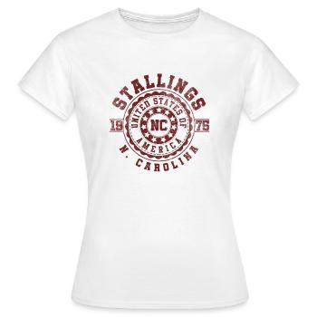 Stallings NC | North Carolina Travel Gift - Women's T-Shirt - white - Front - AI Model Female 172 dark (172cm)