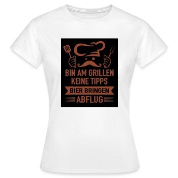 Grillsaison - Frauen T-Shirt - Weiß - Vorne - AI Model Female 172 dark (172cm)