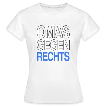Omas gegen Rechts - Frauen T-Shirt - Weiß - Vorne - AI Model Female 172 dark (172cm)