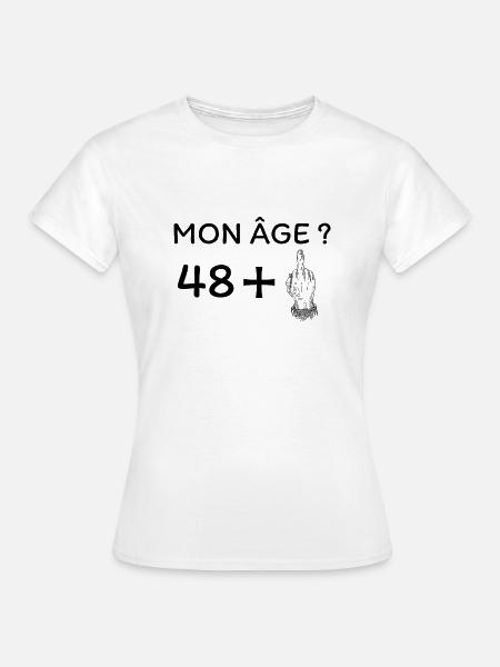 mon âge 49 - T-shirt Femme - blanc