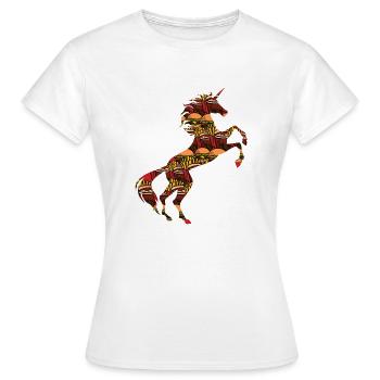 Junk Food Einhorn TShirt Ungesunde Lebensmittel Magisch - Frauen T-Shirt - Weiß - Vorne - AI Model Female 172 dark (172cm)