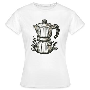 Torréfaction de café, expresso, mocka - T-shirt Femme - blanc - Devant - AI Model Female 172 dark (172cm)