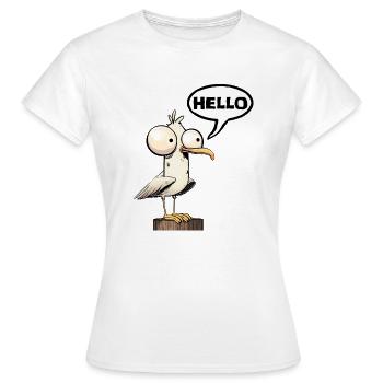 Bonjour l’été - T-shirt Femme - blanc - Devant - AI Model Female 172 dark (172cm)