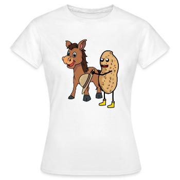 Cavalier d’âne Cavalier Peanut Horse Lover Enfants - T-shirt Femme - blanc - Devant - AI Model Female 172 dark (172cm)