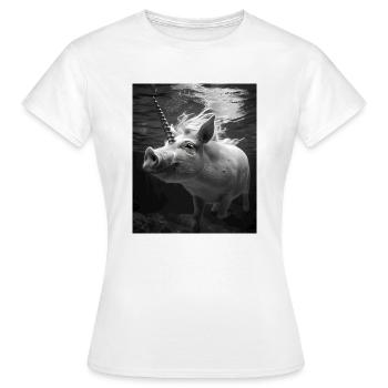 Glückseinhorn - Frauen T-Shirt - Weiß - Vorne - AI Model Female 172 dark (172cm)