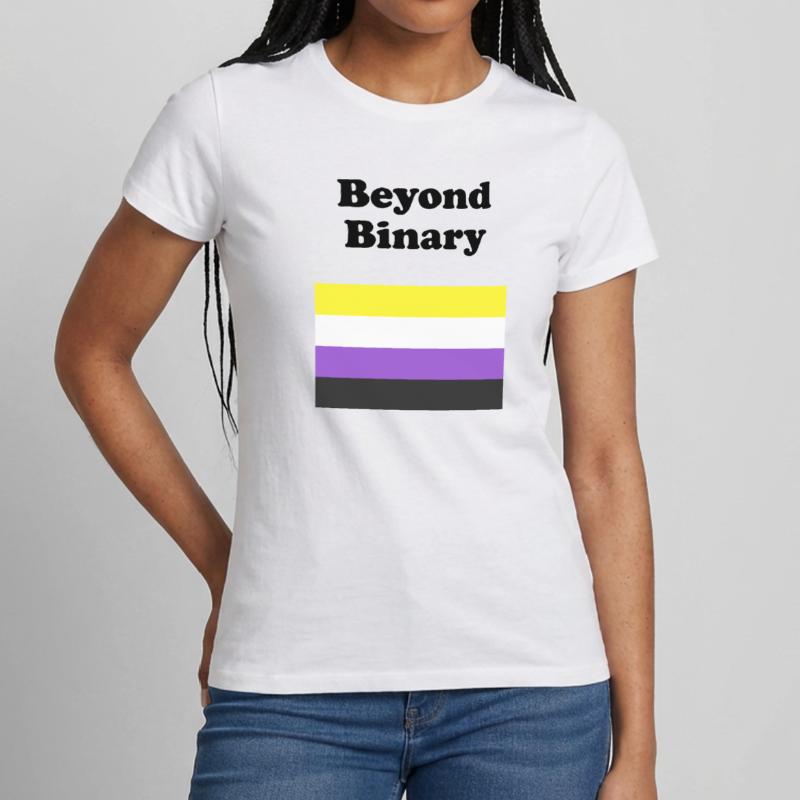 Non Binary Flag Beyond Binary Women's T-Shirt