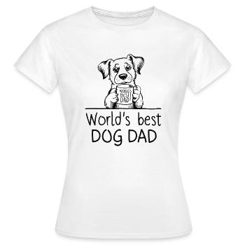 LE MEILLEUR PAPA CHIEN DU MONDE - T-shirt Femme - blanc - Devant - AI Model Female 172 dark (172cm)