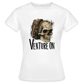 WAGEN SIE SICH AUF - Frauen T-Shirt - Weiß - Vorne - AI Model Female 172 dark (172cm)