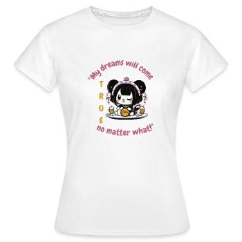 Dreamy Determination - Women's T-Shirt - white - Front - AI Model Female 172 dark (172cm)