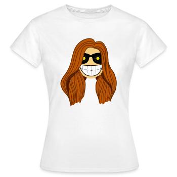 Brünette Frau Sonne in den Augen - Frauen T-Shirt - Weiß - Vorne - AI Model Female 172 dark (172cm)