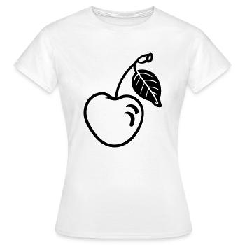 cerise - T-shirt Femme - blanc - Devant - AI Model Female 172 dark (172cm)