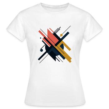 ABSTRAKTE KUNST - Frauen T-Shirt - Weiß - Vorne - AI Model Female 172 dark (172cm)