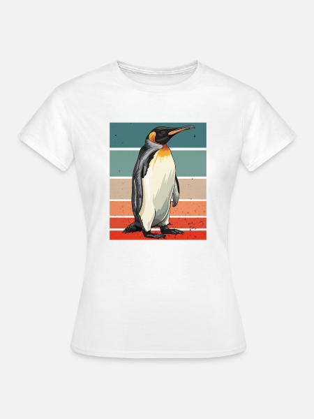 Penguin Retro - Frauen T-Shirt - Weiß